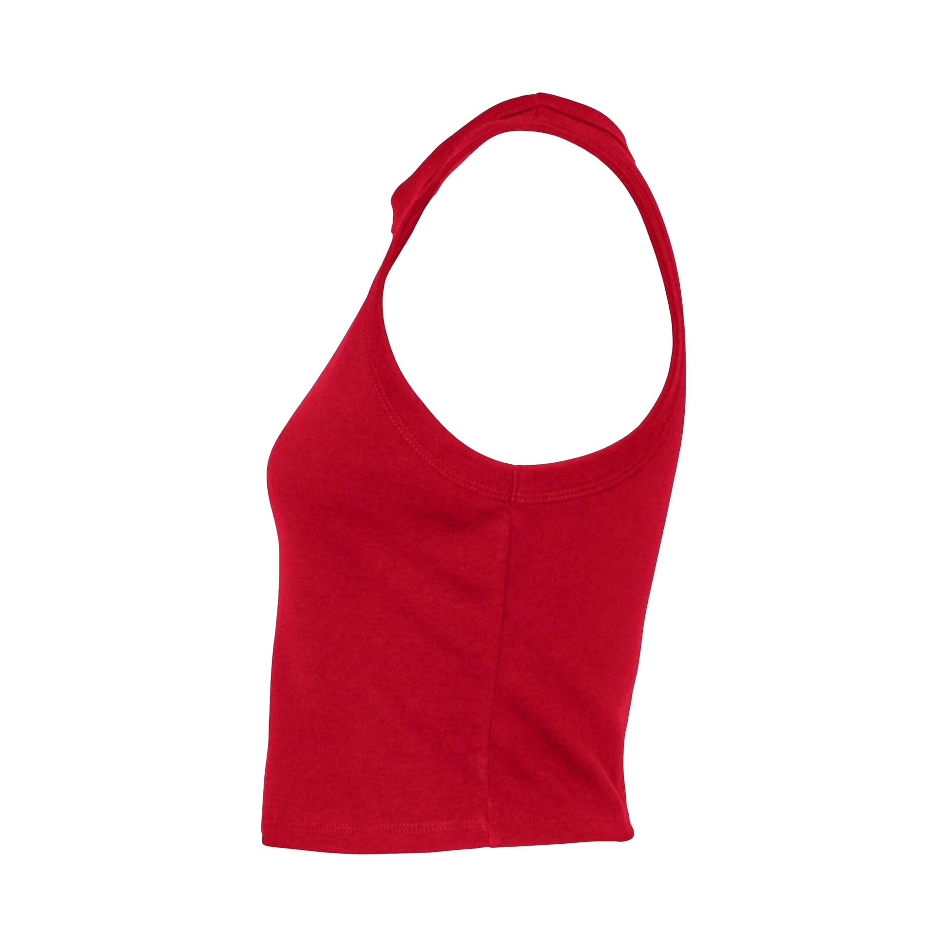 Solid Red - Back - Bella + Canvas Womens-Ladies Micro-Rib Racerback Tank Top