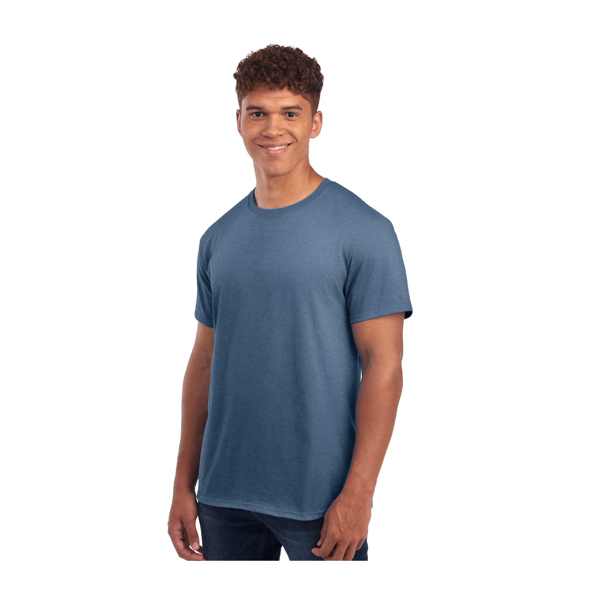 Denim - Side - Jerzees Mens Essential Cotton T-Shirt