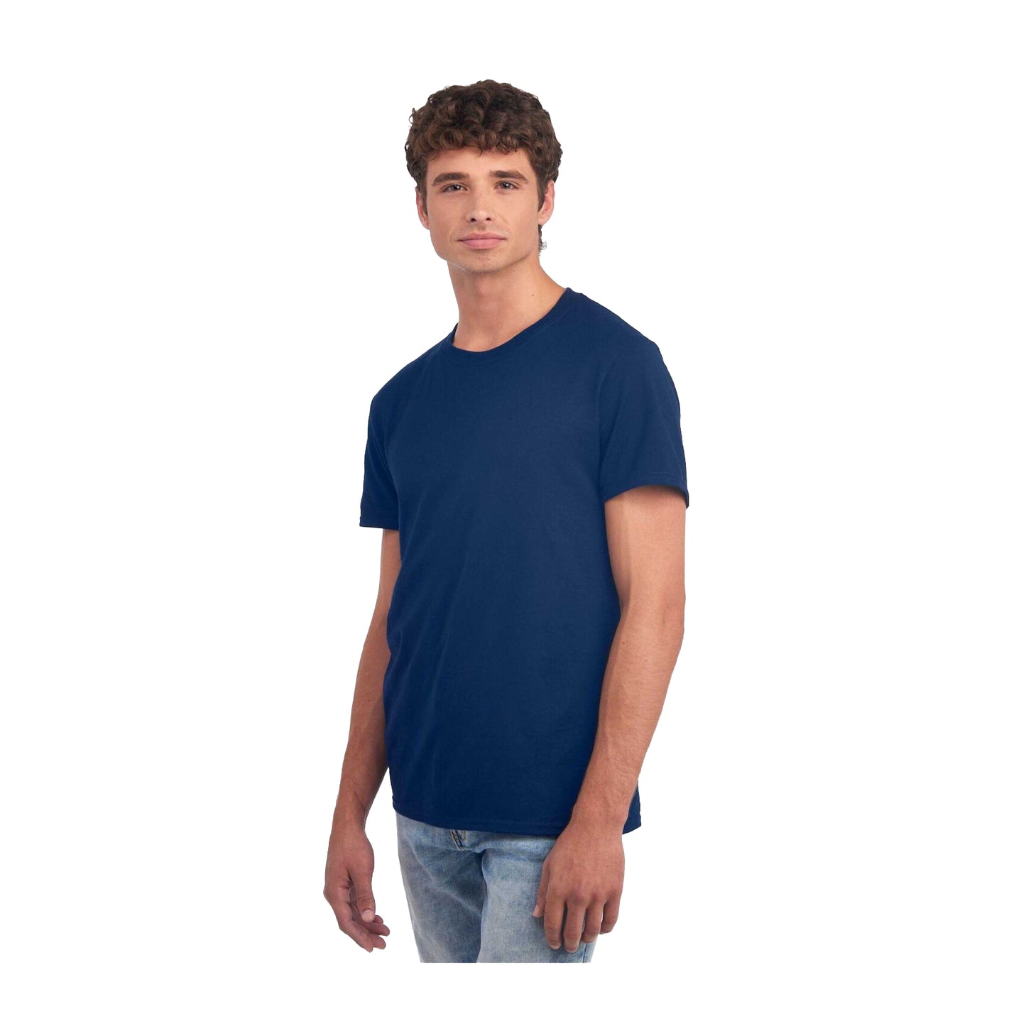 Navy Blue - Side - Jerzees Mens Essential Cotton T-Shirt