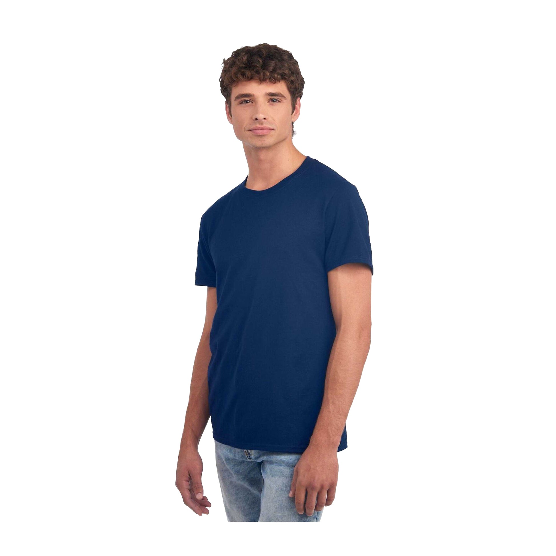 Navy Blue - Side - Jerzees Mens Essential Cotton T-Shirt