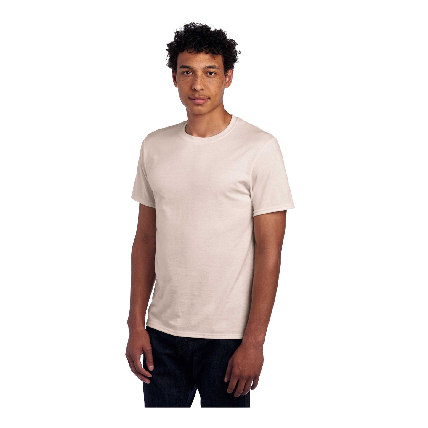 Sandstone - Side - Jerzees Mens Essential Cotton T-Shirt