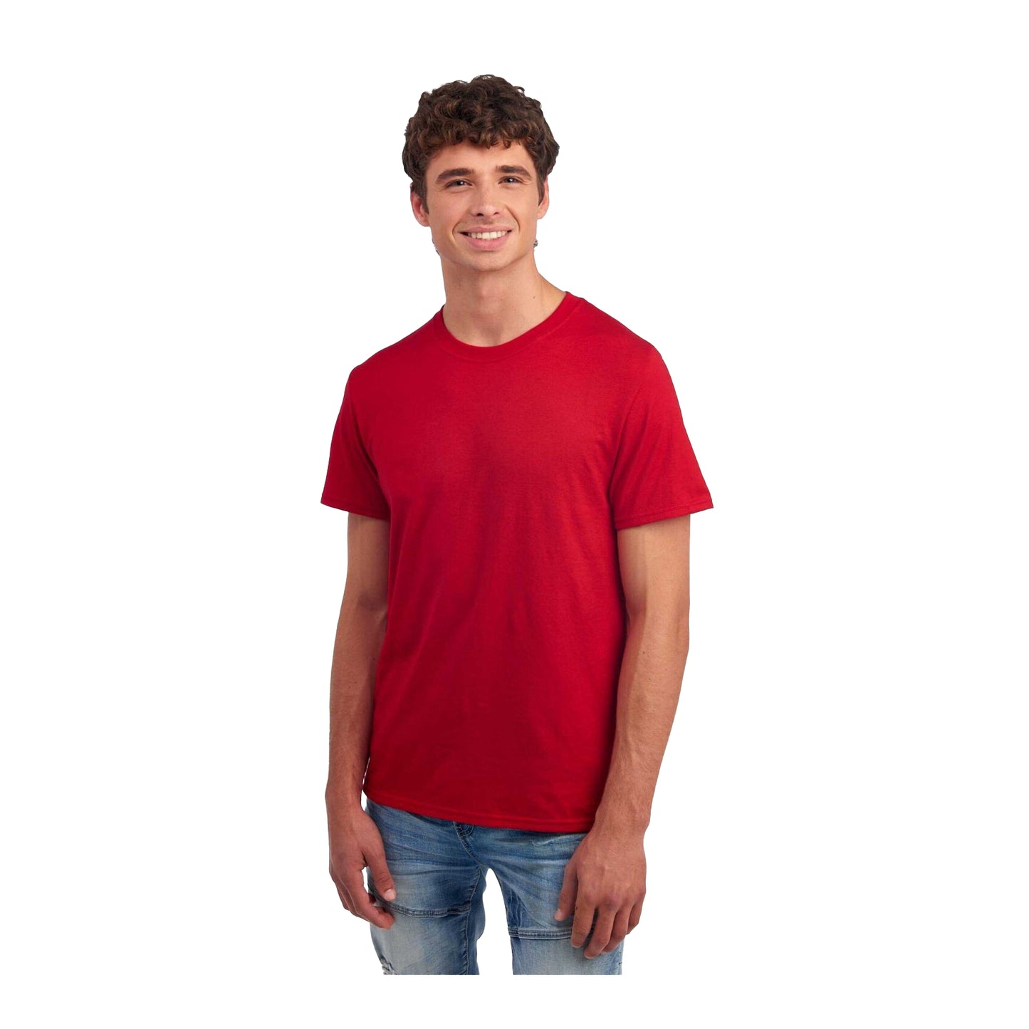 True Red - Side - Jerzees Mens Essential Cotton T-Shirt