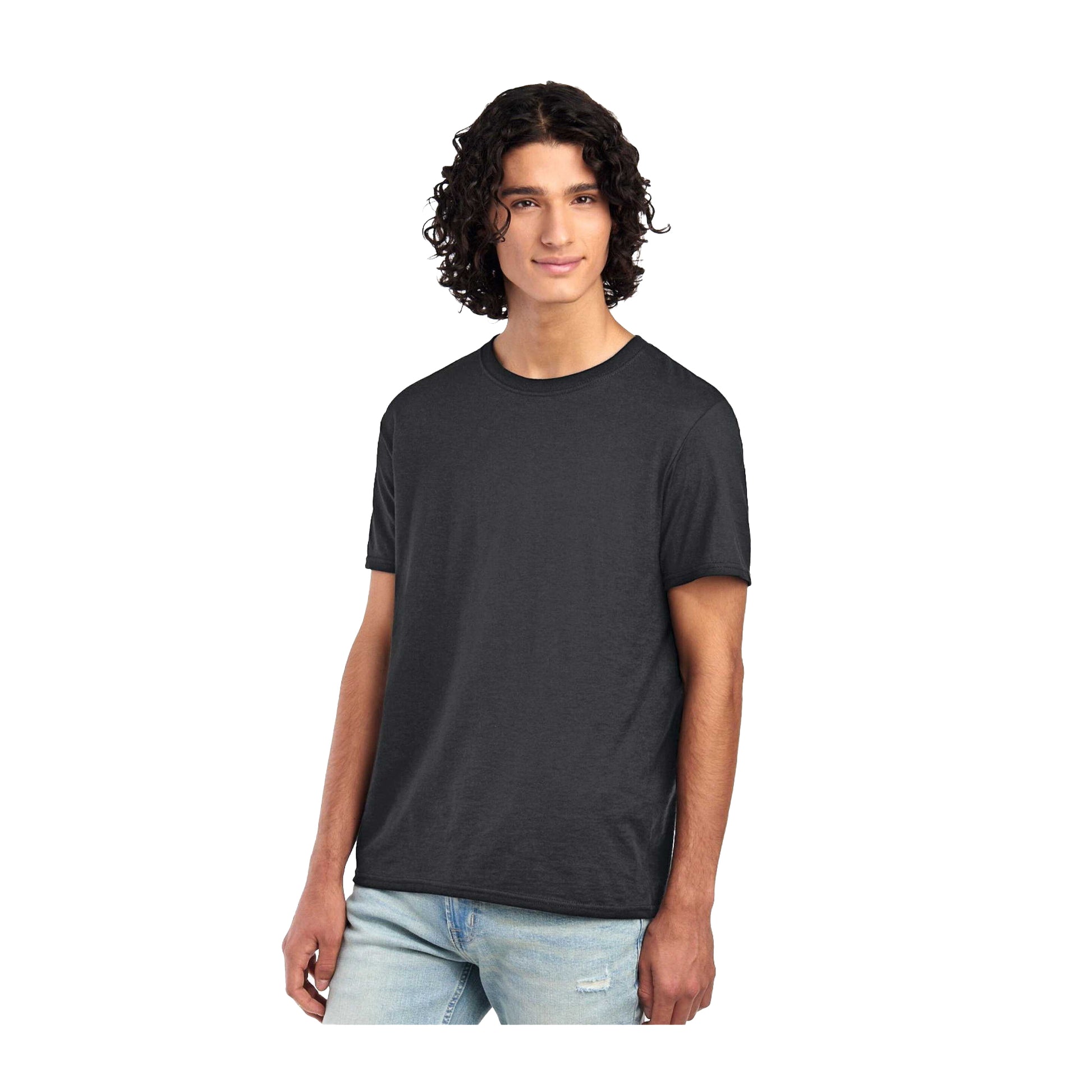 Charcoal Grey - Side - Jerzees Mens Essential Cotton T-Shirt
