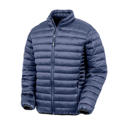 Navy - Front - Result Recycled Unisex Adult Recycled Padded Jacket