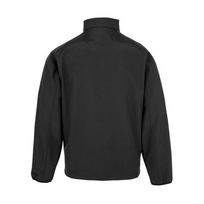 Black - Back - Result Recycled Childrens-Kids 2 Layer Printable Soft Shell Jacket
