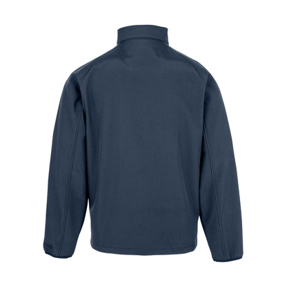 Navy - Back - Result Recycled Childrens-Kids 2 Layer Printable Soft Shell Jacket