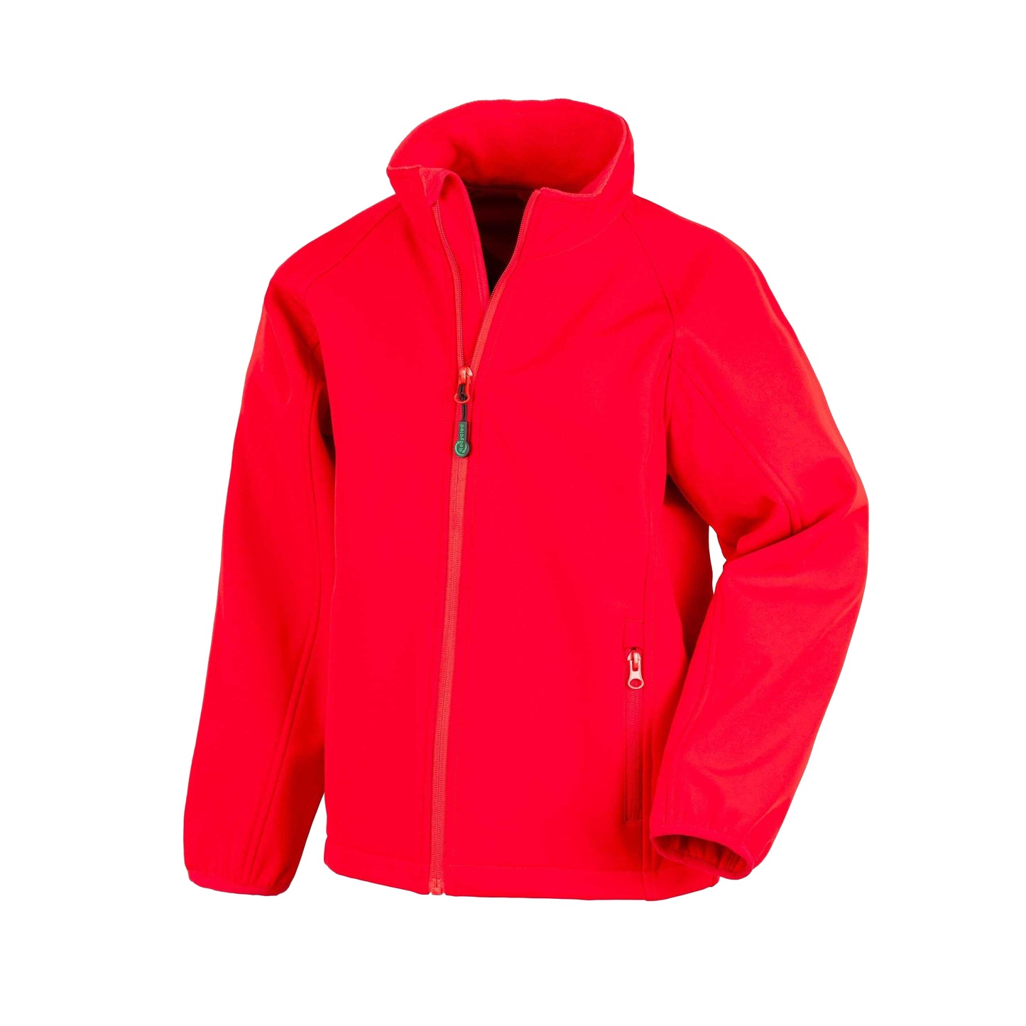 Red - Front - Result Recycled Childrens-Kids 2 Layer Printable Soft Shell Jacket