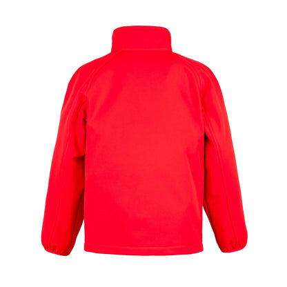 Red - Back - Result Recycled Childrens-Kids 2 Layer Printable Soft Shell Jacket