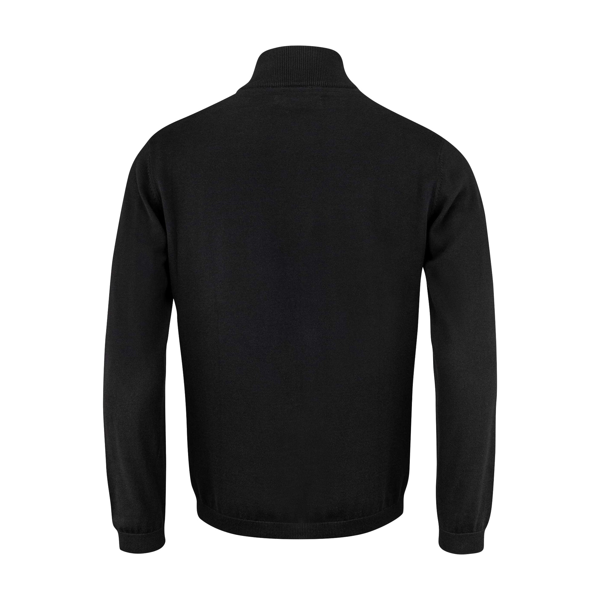 Black - Back - James Harvest Mens Ashland Knitted Cardigan