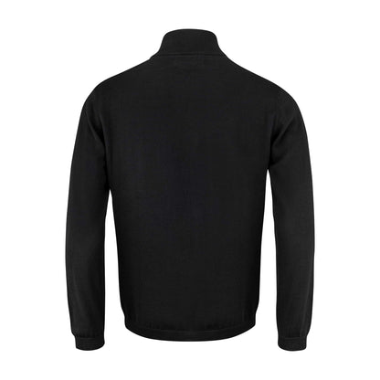 Black - Back - James Harvest Mens Ashland Knitted Cardigan