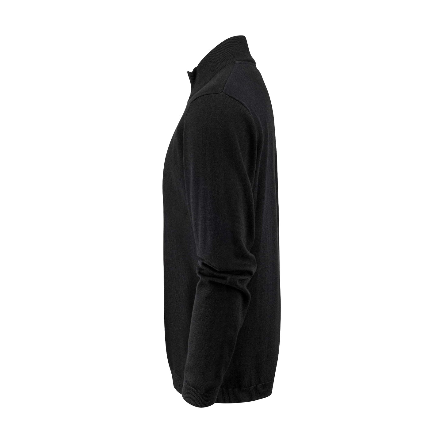 Black - Side - James Harvest Mens Ashland Knitted Cardigan