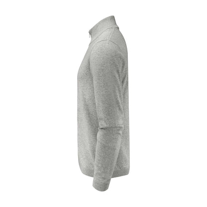 Grey Melange - Side - James Harvest Mens Ashland Knitted Cardigan