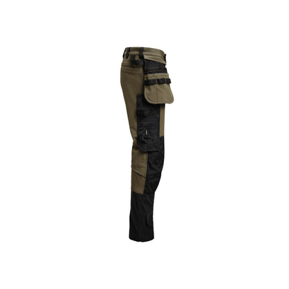 Olive Green-Black - Lifestyle - Jobman Mens Craftsman 4 Way Stretch Trousers