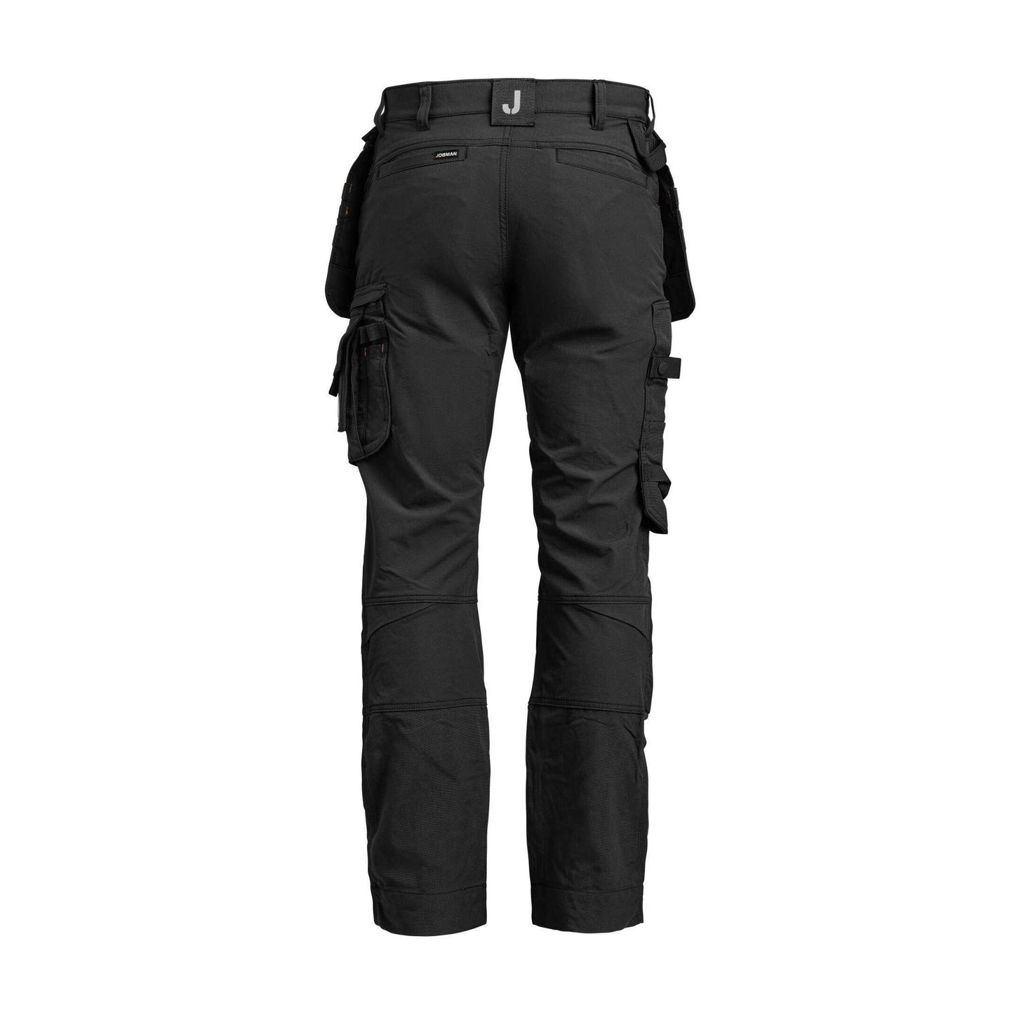 Black - Back - Jobman Mens Craftsman 4 Way Stretch Trousers
