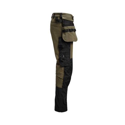 Dark Grey-Black - Lifestyle - Jobman Mens Craftsman 4 Way Stretch Trousers