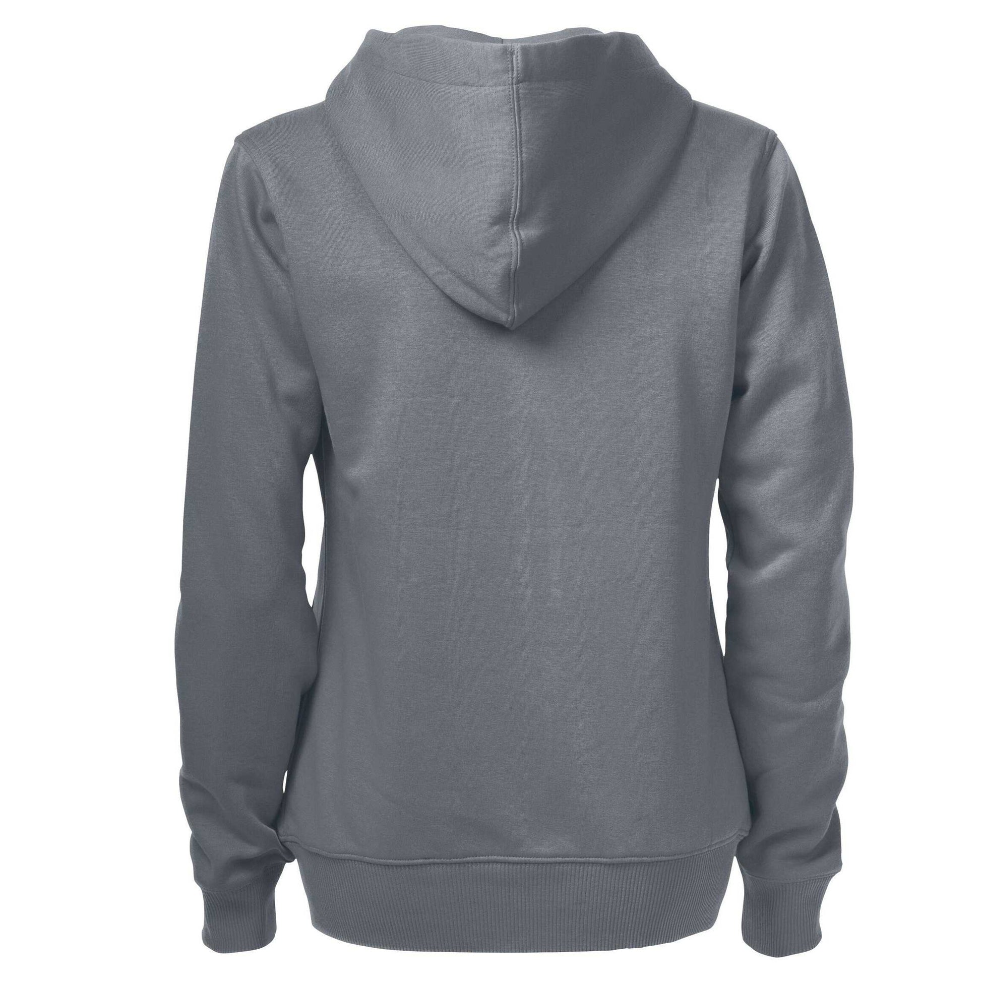 Steel Grey - Back - Printer Womens-Ladies Overhead Full Zip Hoodie