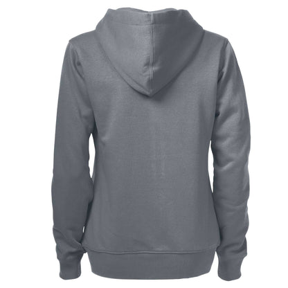 Steel Grey - Back - Printer Womens-Ladies Overhead Full Zip Hoodie