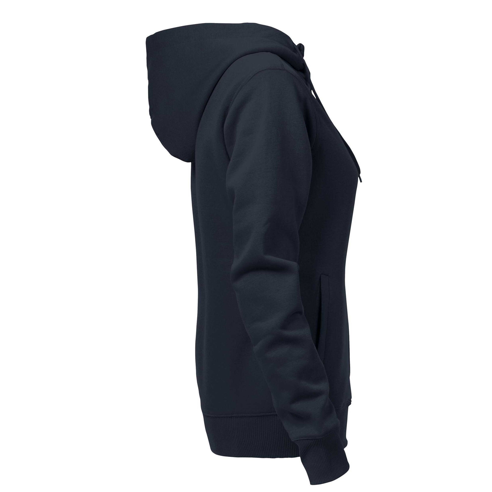 Dark Navy - Back - Printer Womens-Ladies Overhead Full Zip Hoodie