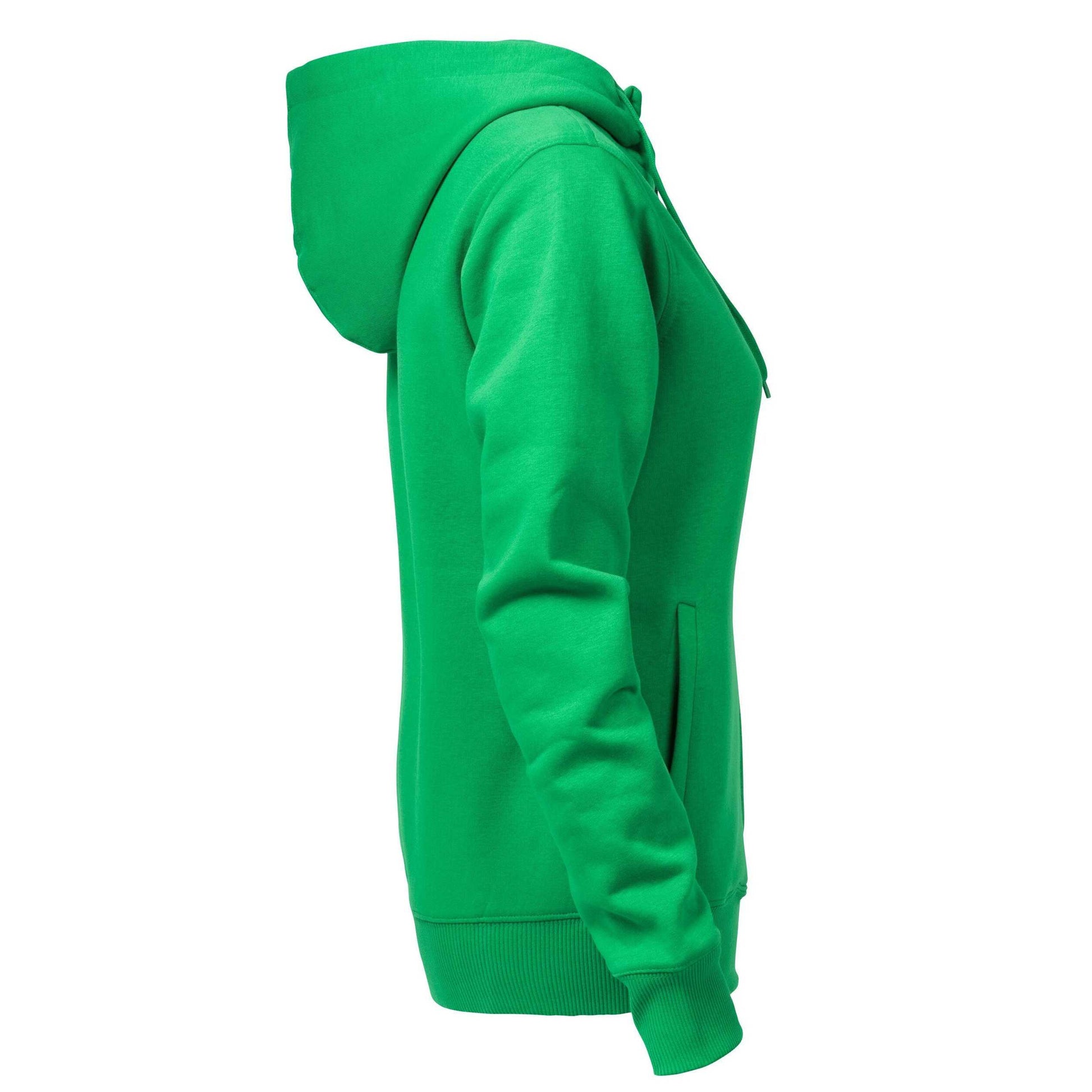 Fresh Green - Side - Printer Womens-Ladies Overhead Full Zip Hoodie