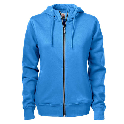 Ocean Blue - Front - Printer Womens-Ladies Overhead Full Zip Hoodie