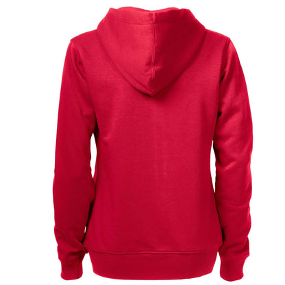 Red - Back - Printer Womens-Ladies Overhead Full Zip Hoodie