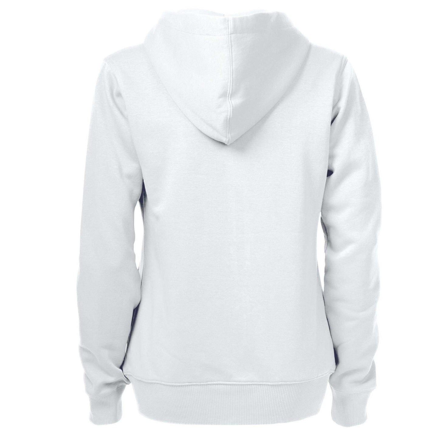 White - Back - Printer Womens-Ladies Overhead Full Zip Hoodie