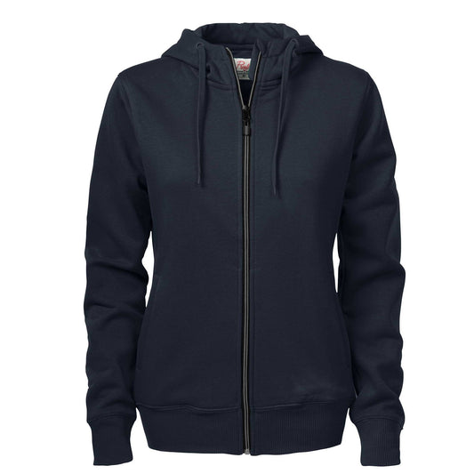 Dark Navy - Front - Printer Womens-Ladies Overhead Full Zip Hoodie