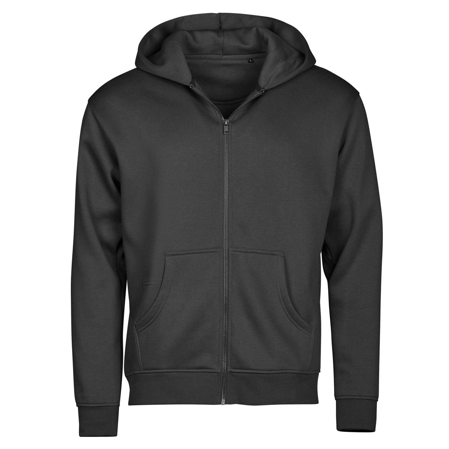 Black - Front - Tee Jays Unisex Adult Urban Hooded Full Zip Hoodie