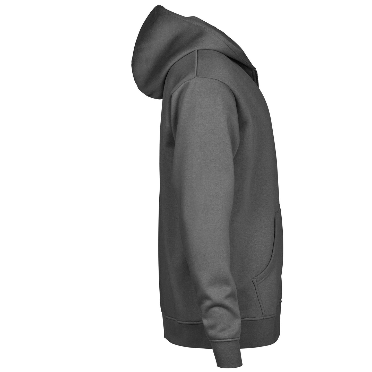 Powder Grey - Side - Tee Jays Unisex Adult Urban Hooded Full Zip Hoodie