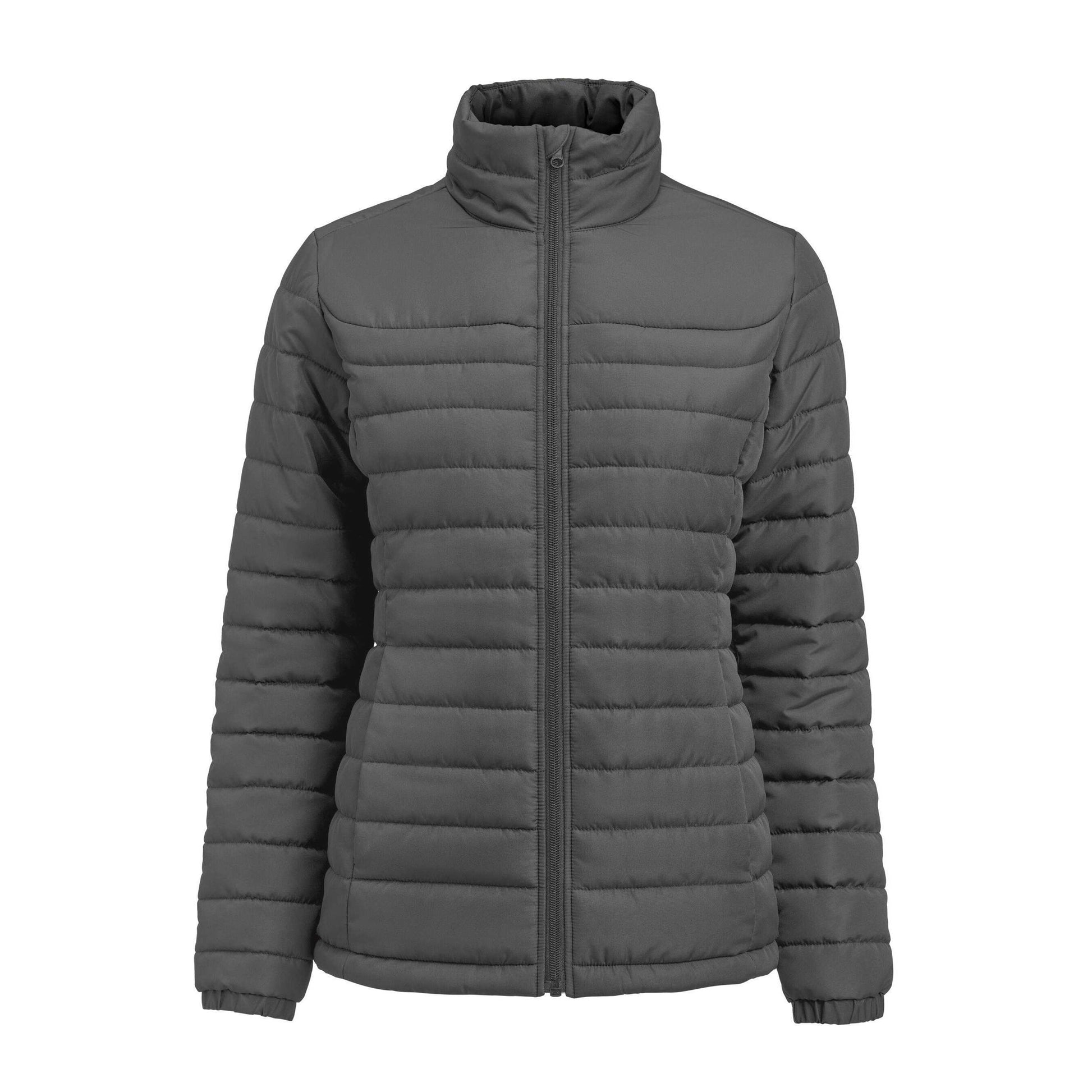 Steel Grey - Front - James Harvest Womens-Ladies Arches Padded Jacket