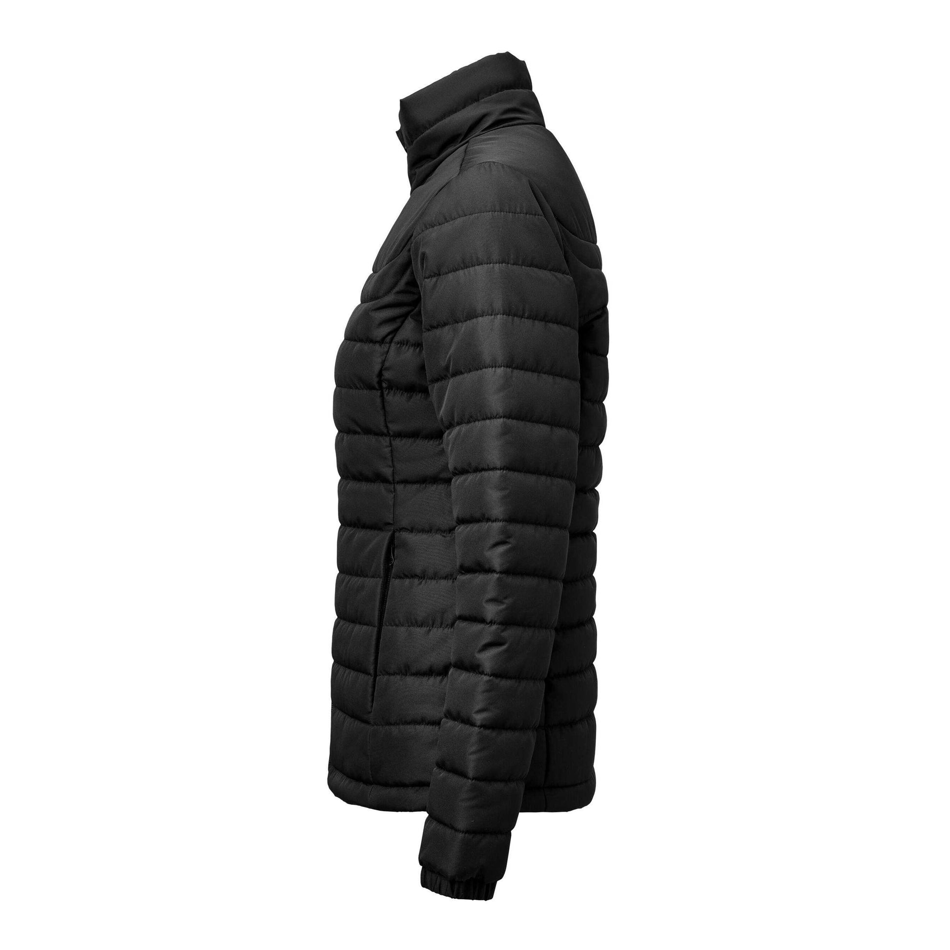 Black - Side - James Harvest Womens-Ladies Arches Padded Jacket