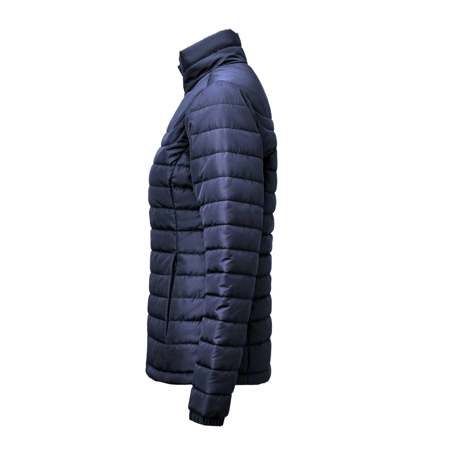 Navy - Side - James Harvest Womens-Ladies Arches Padded Jacket