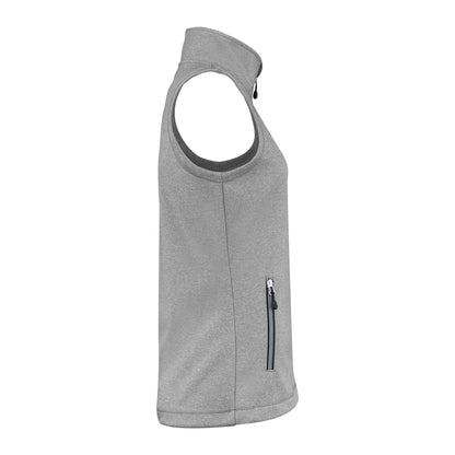 Grey Melange - Side - Printer Womens-Ladies Powerslide Gilet