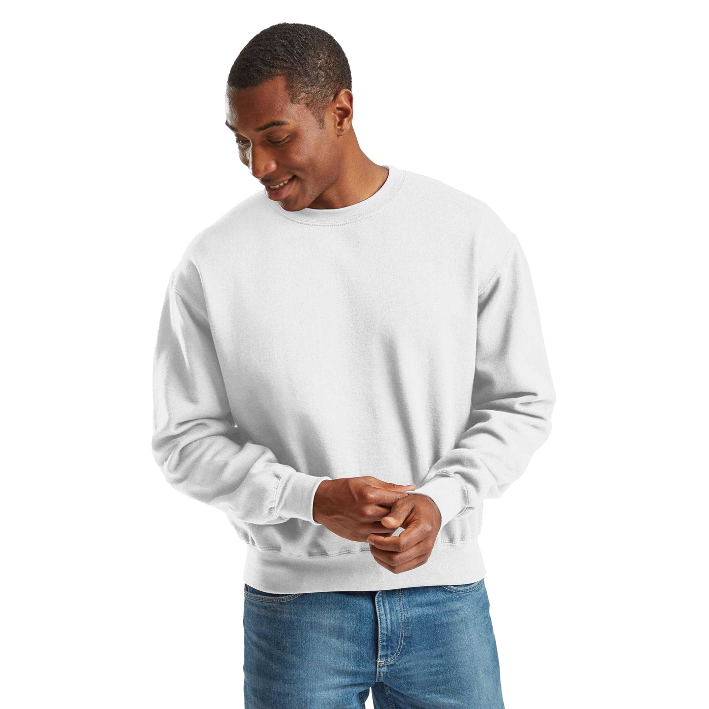 White - Lifestyle - Fruit of the Loom Unisex Adult Supercotton Sweatshirt