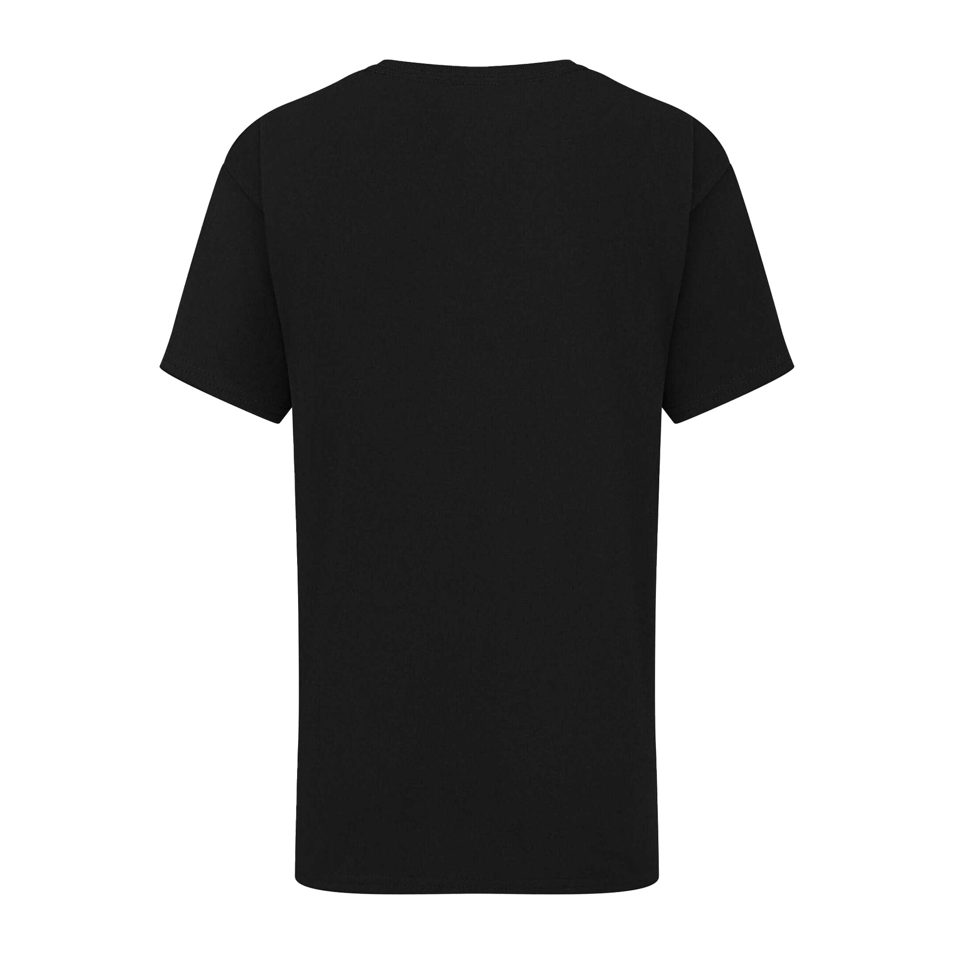 Black - Back - Fruit of the Loom Childrens-Kids Iconic 195 T-Shirt