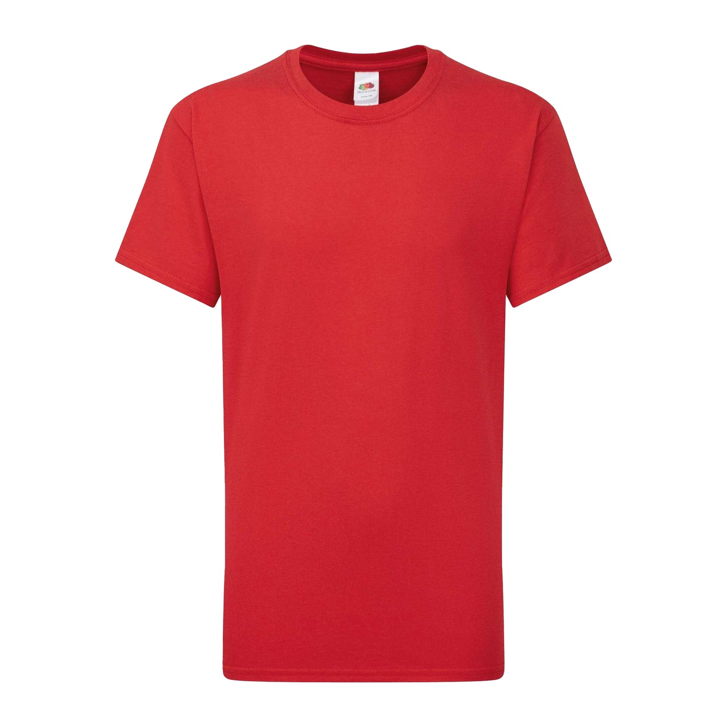 Red - Front - Fruit of the Loom Childrens-Kids Iconic 195 T-Shirt