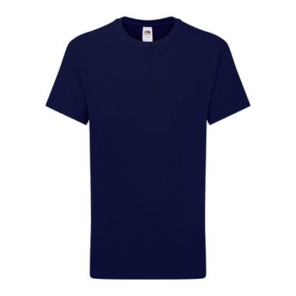Deep Navy - Front - Fruit of the Loom Childrens-Kids Iconic 195 T-Shirt