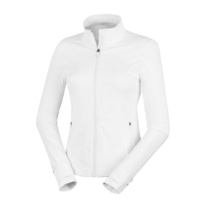 White - Front - Spiro Womens-Ladies Fitness Jacket