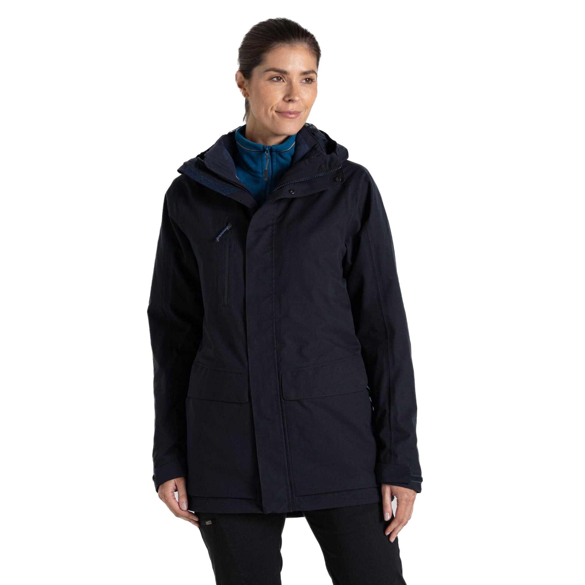 Dark Navy - Side - Craghoppers Expert Unisex Adult Kiwi Pro 3 in 1 Stretch Jacket
