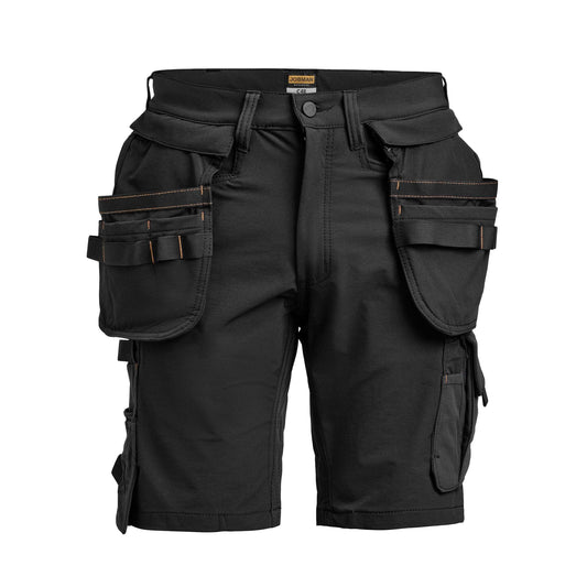 Black - Front - Jobman Mens Craftsman 4 Way Stretch Shorts