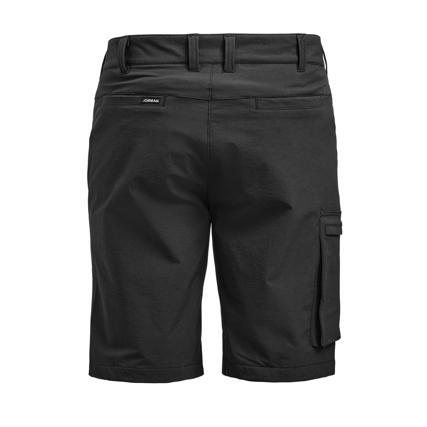 Black - Back - Jobman Mens Service 4 Way Stretch Shorts