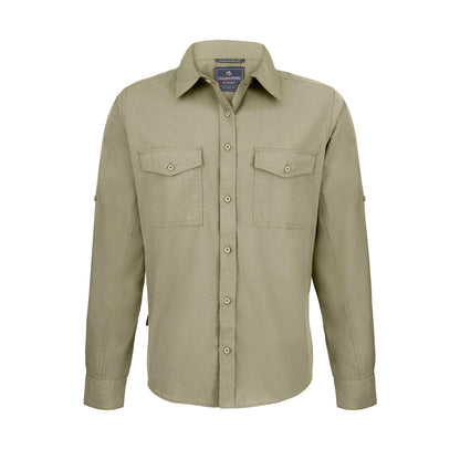 Pebble - Front - Craghoppers Expert Mens Kiwi Long-Sleeved Shirt