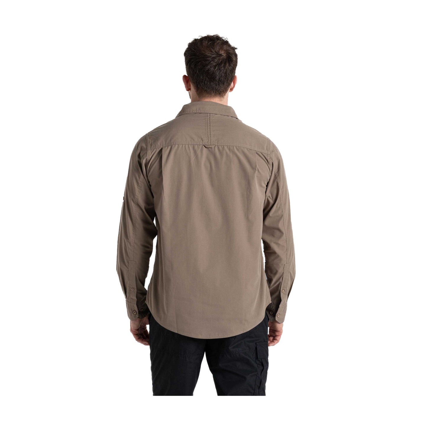Pebble - Back - Craghoppers Expert Mens Kiwi Long-Sleeved Shirt