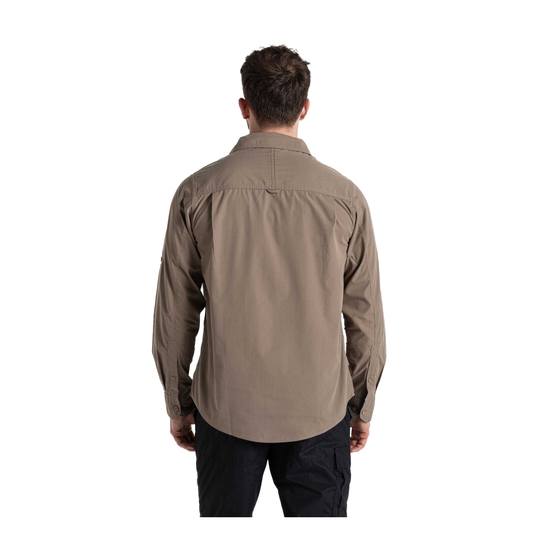 Pebble - Back - Craghoppers Expert Mens Kiwi Long-Sleeved Shirt