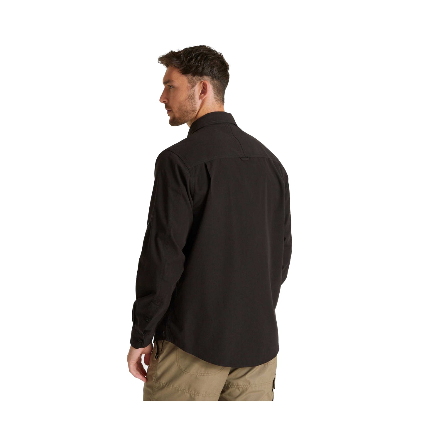 Black - Back - Craghoppers Expert Mens Kiwi Long-Sleeved Shirt