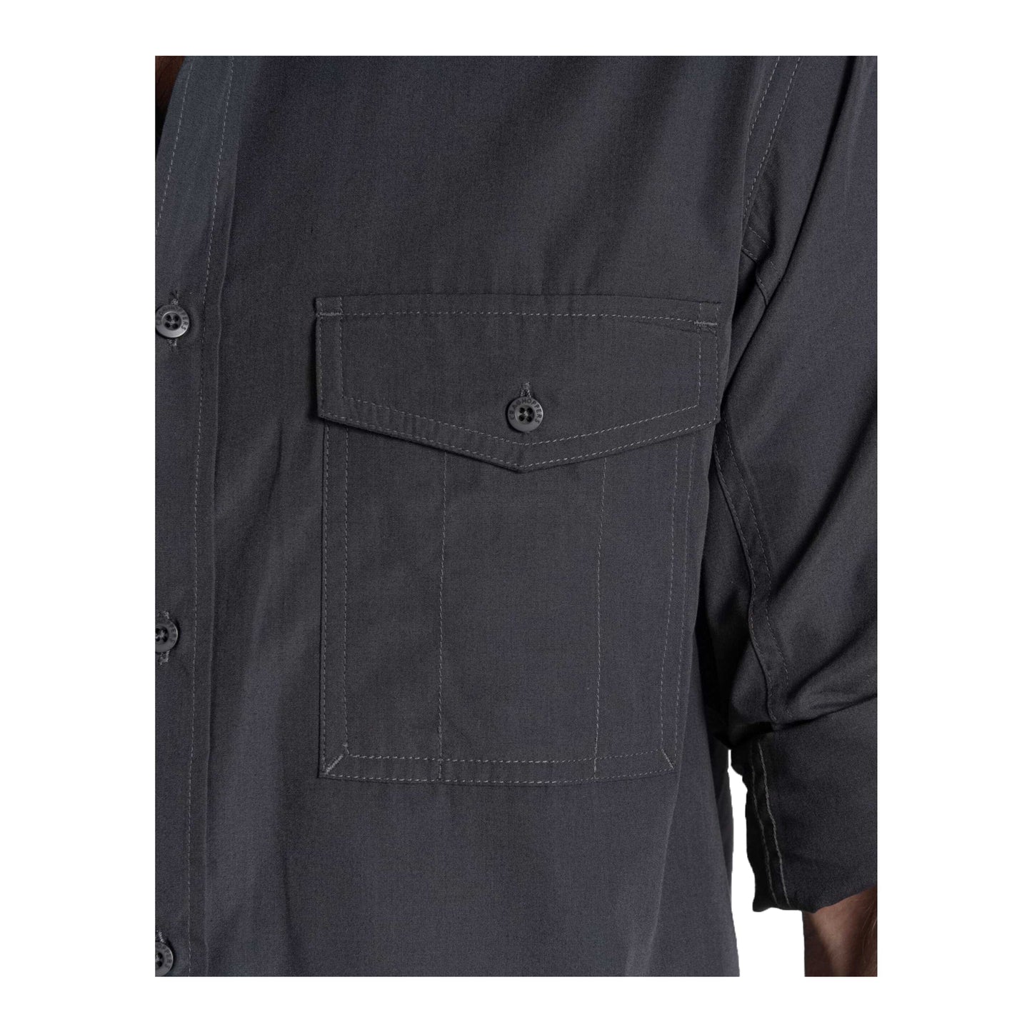 Carbon Grey - Side - Craghoppers Expert Mens Kiwi Long-Sleeved Shirt