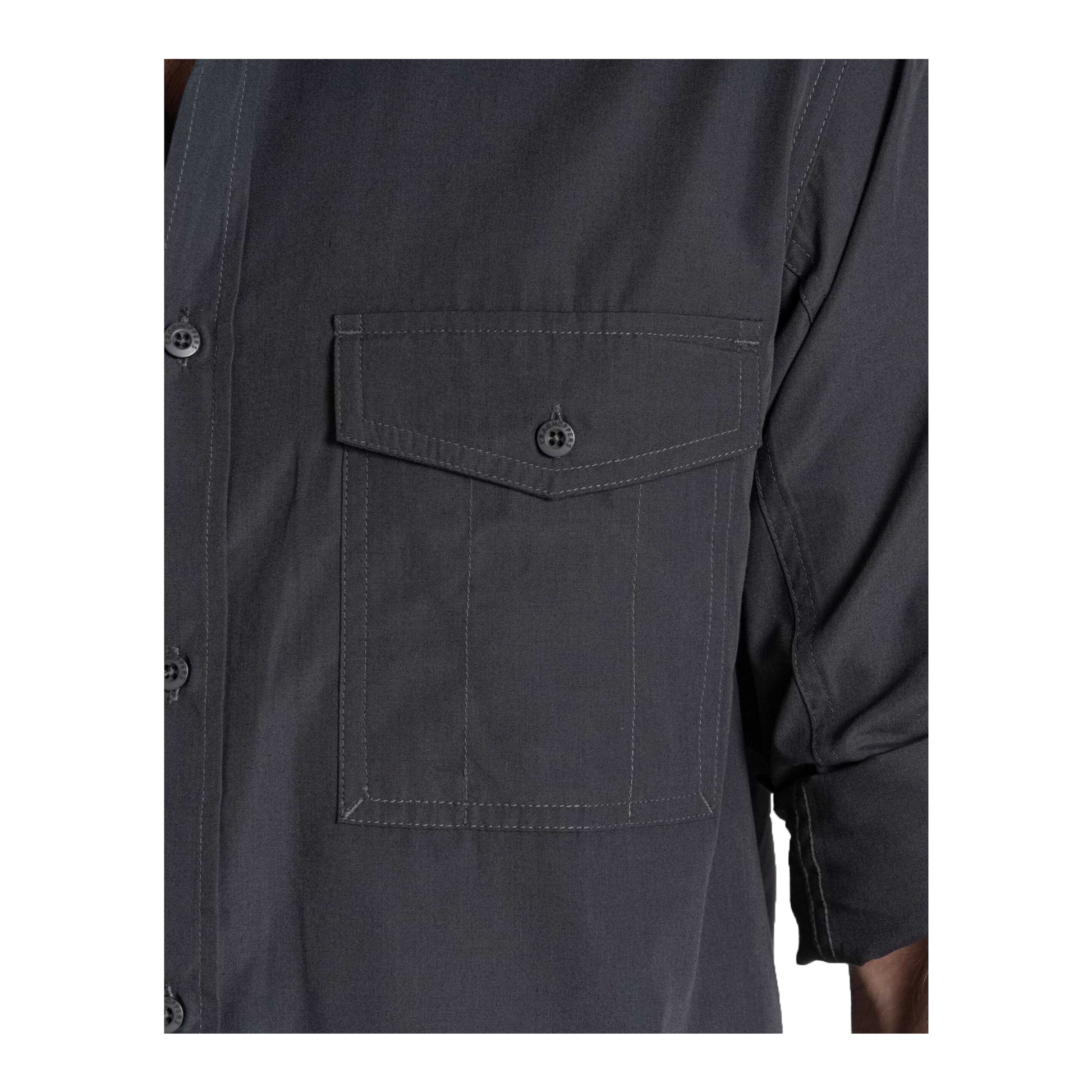 Carbon Grey - Side - Craghoppers Expert Mens Kiwi Long-Sleeved Shirt