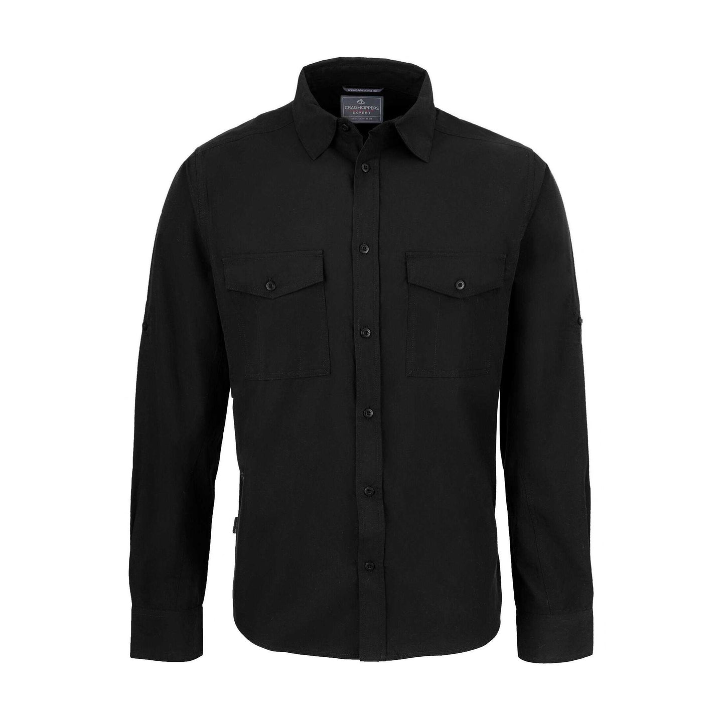 Black - Front - Craghoppers Expert Mens Kiwi Long-Sleeved Shirt