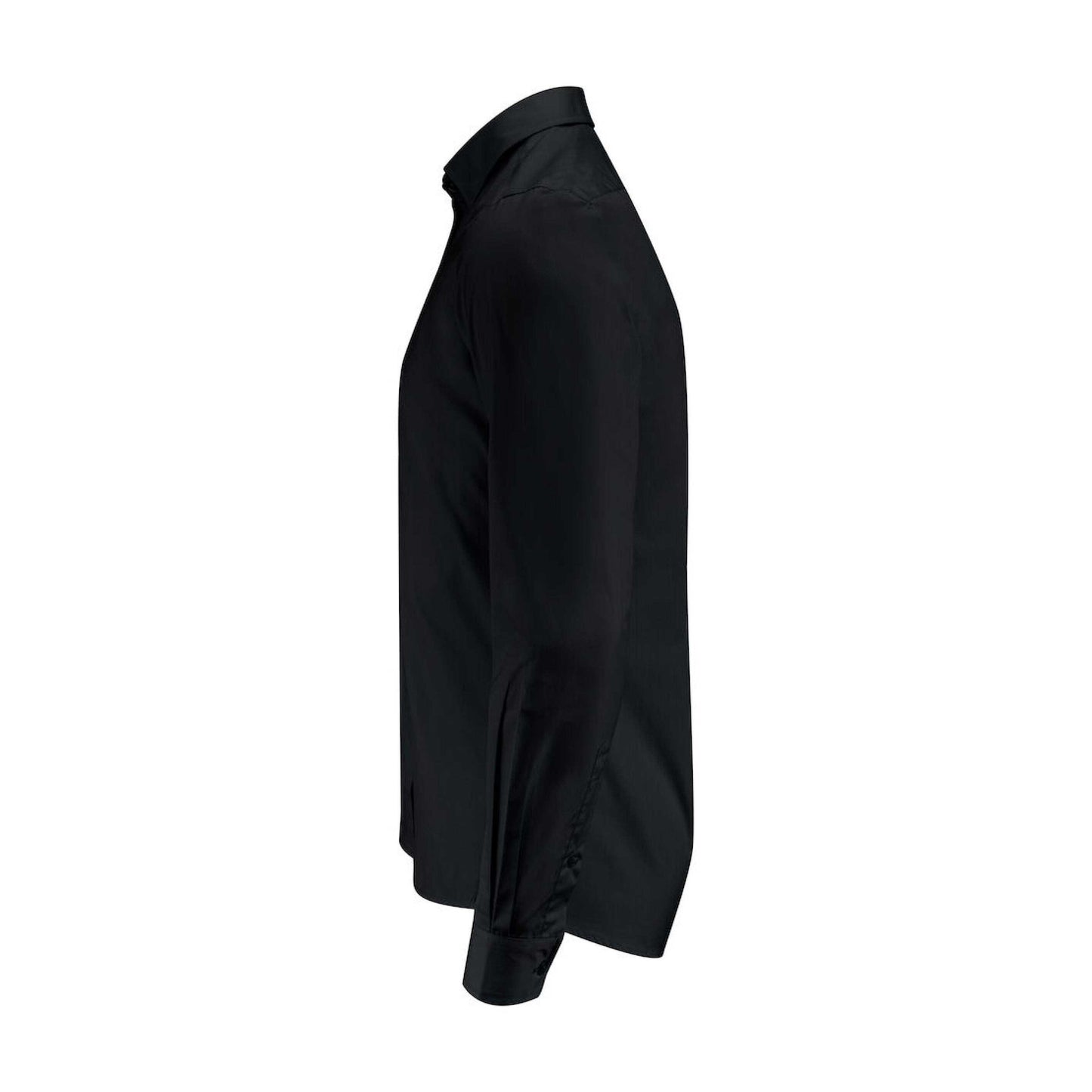 Black - Side - James Harvest Mens Acton Business Shirt