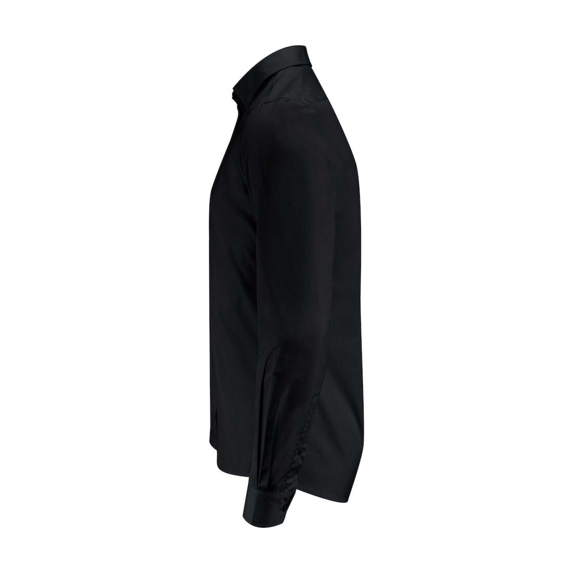 Black - Side - James Harvest Mens Acton Business Shirt